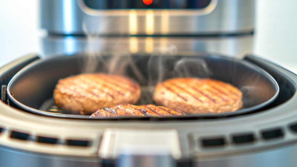 air fryer burger cooking time
