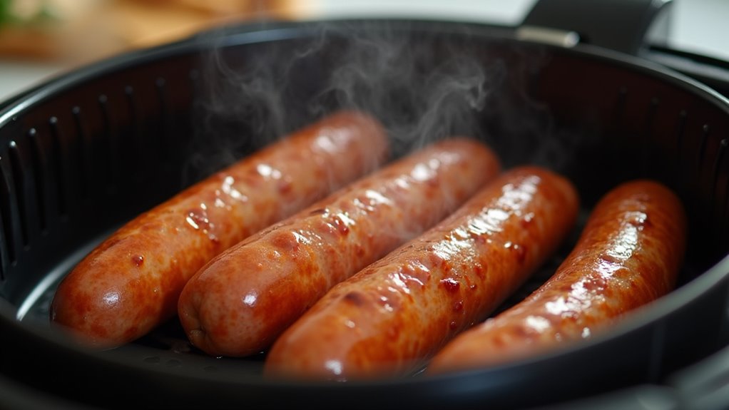 air fryer sausage cooking times