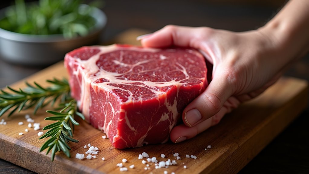choose thick marbled steak