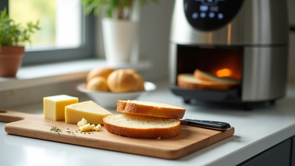 gather ingredients for grilled cheese