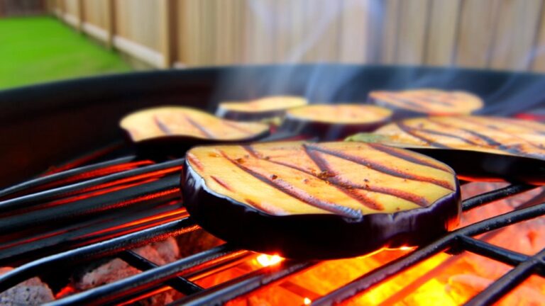 grill eggplant until tender