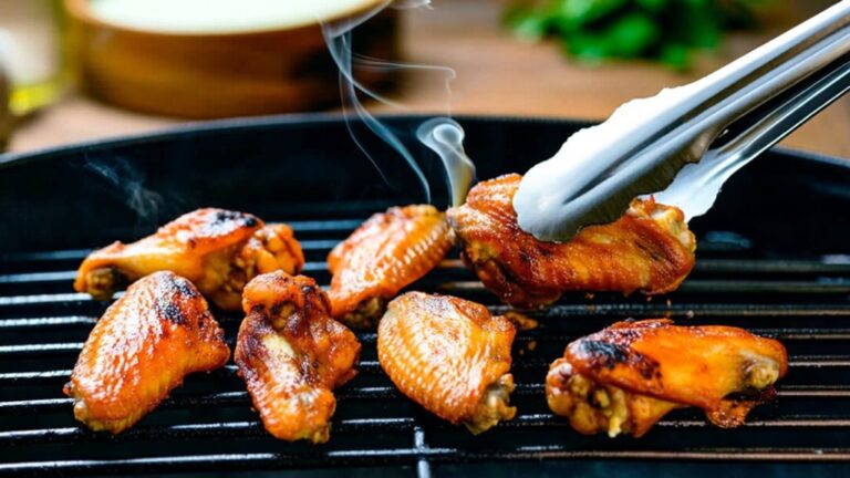 grilling hot wings duration