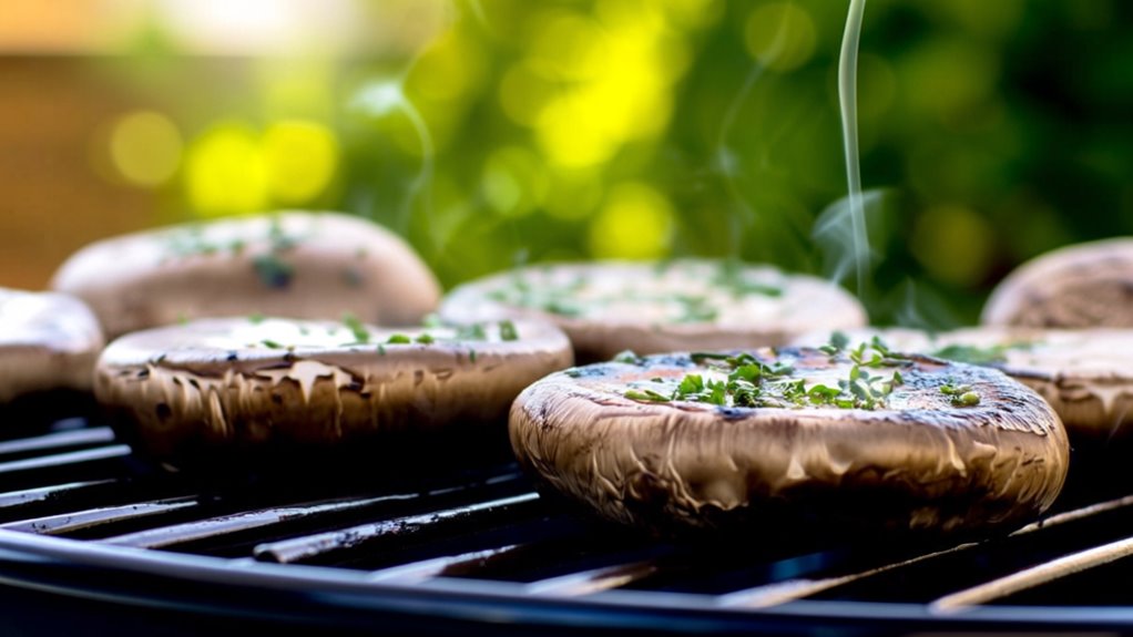 grilling mushroom caps easily