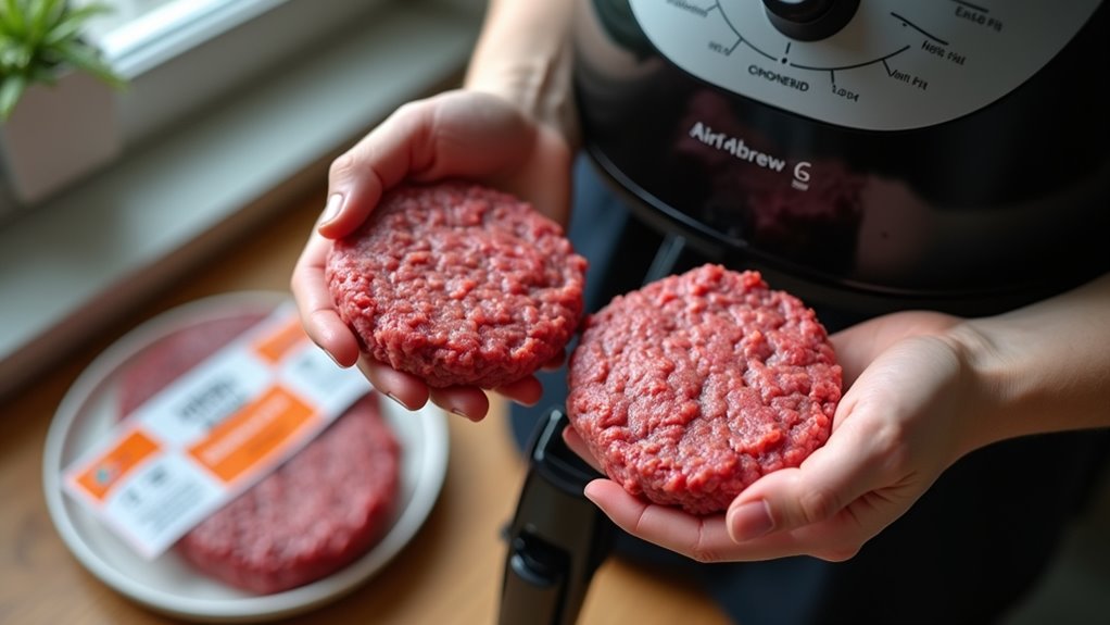 juicy air fryer burgers