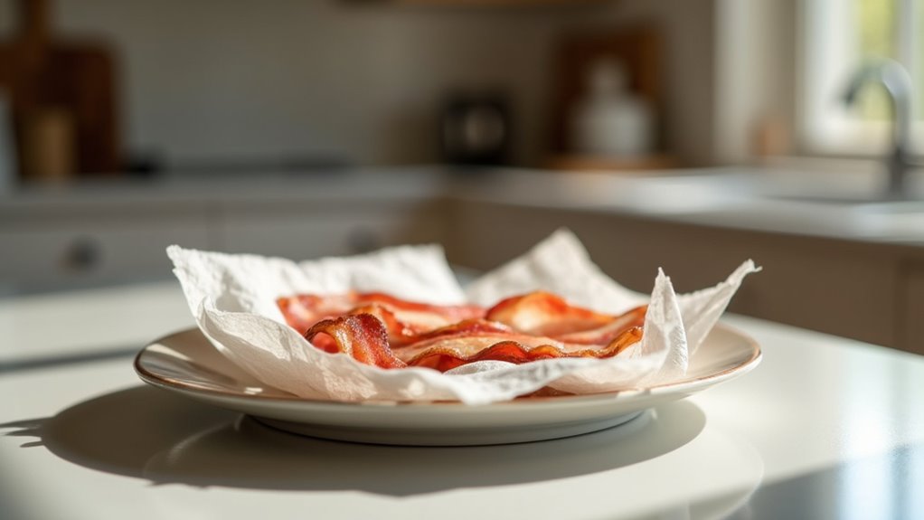 microwave safe bacon preparation setup