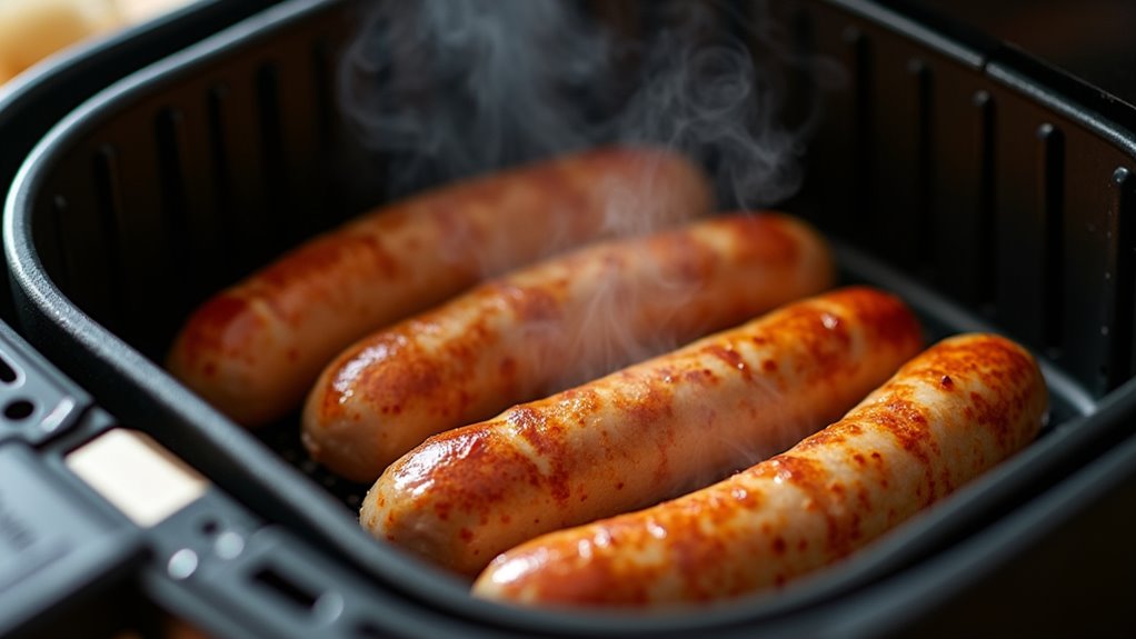 optimal sausage cooking temperature