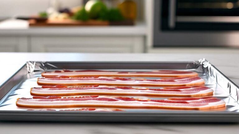 oven cooked bacon with foil