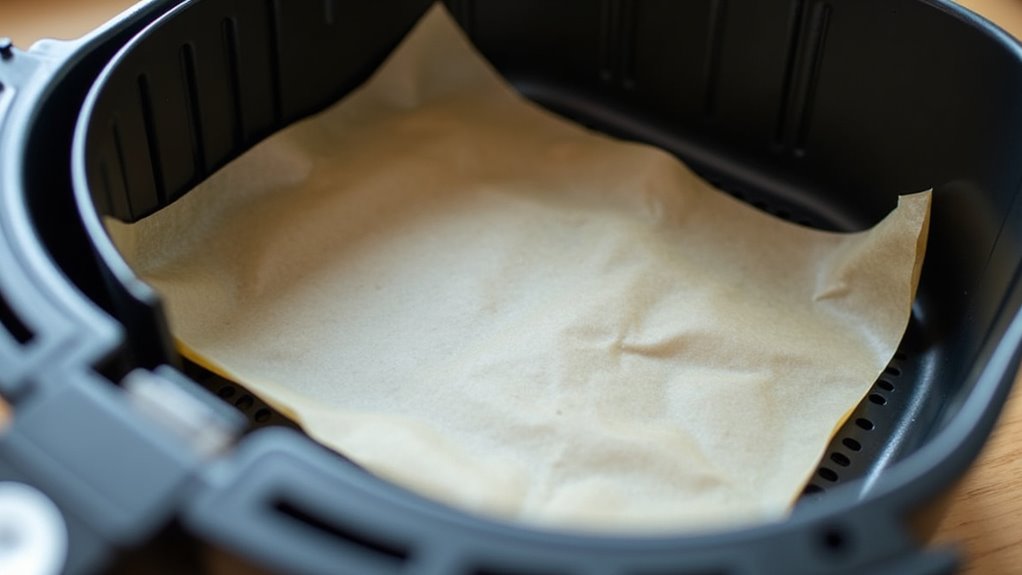 parchment paper enhances air frying