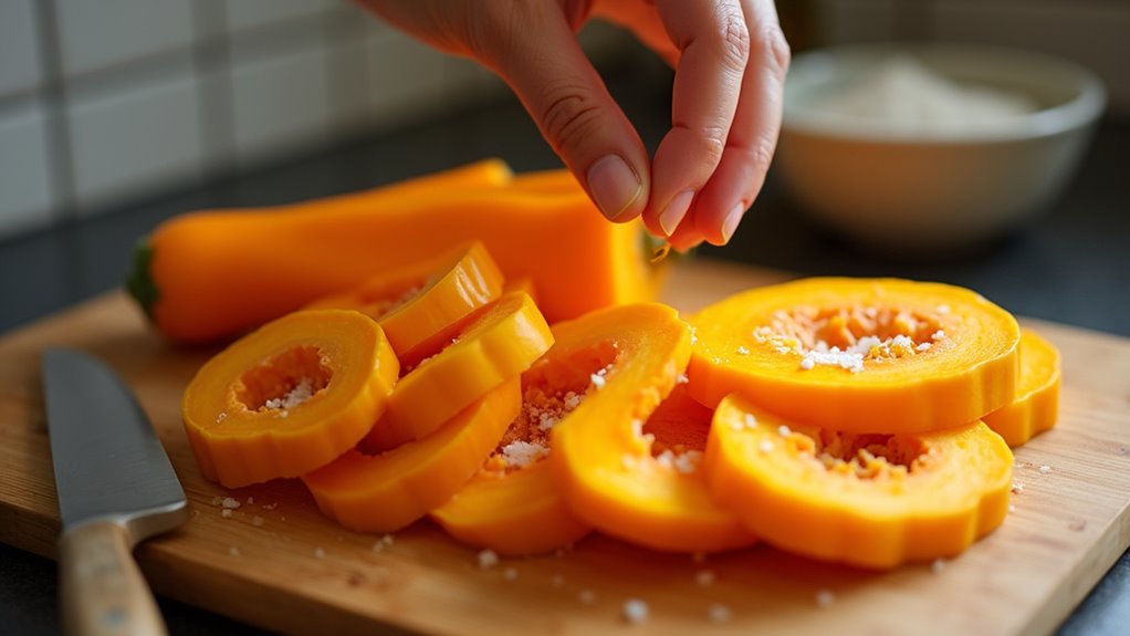 prepare and season squash