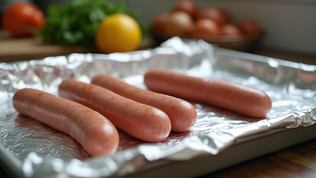prepare baking sheet with foil