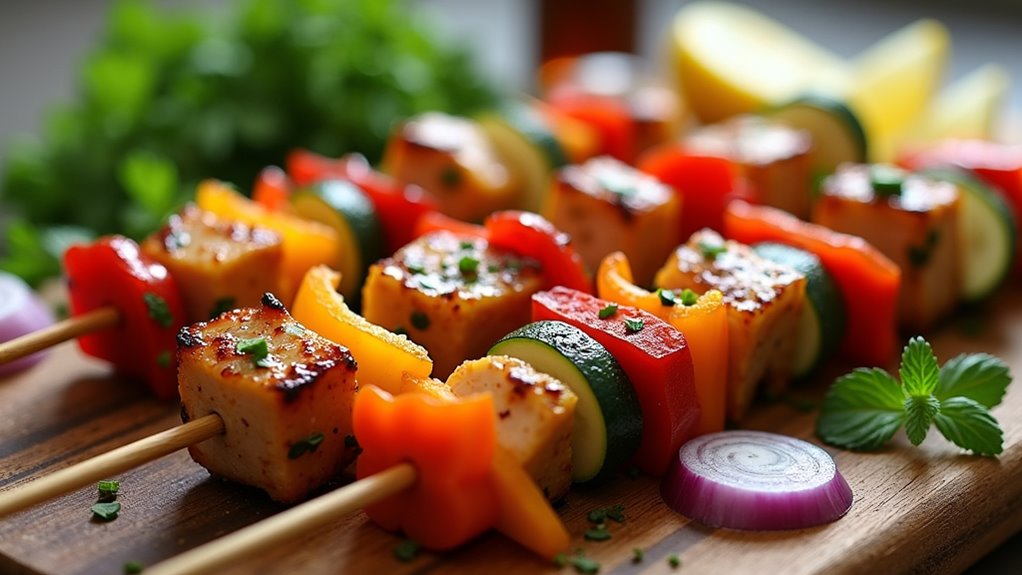 prepare chicken and vegetables