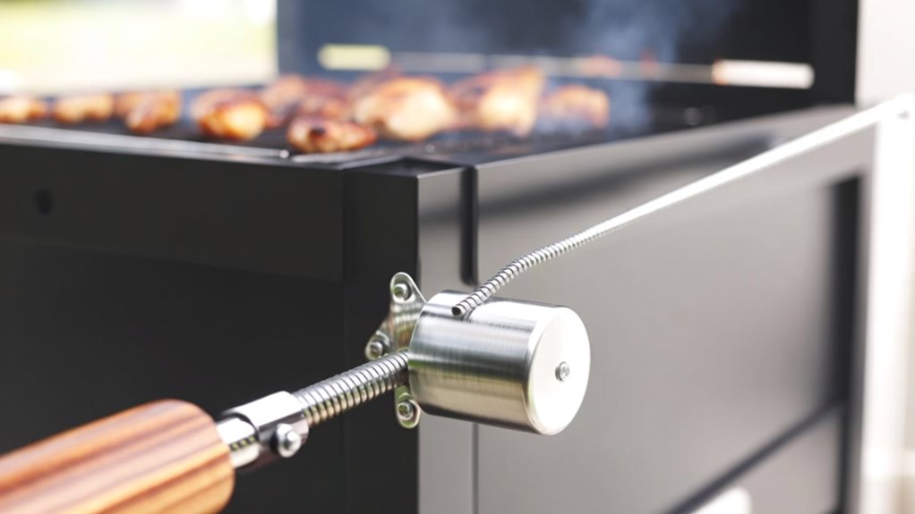 rotisserie cooking on pellet grill