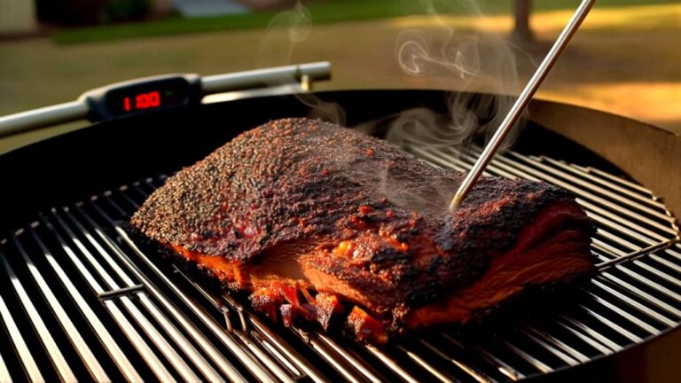 smoking brisket on pellet grill