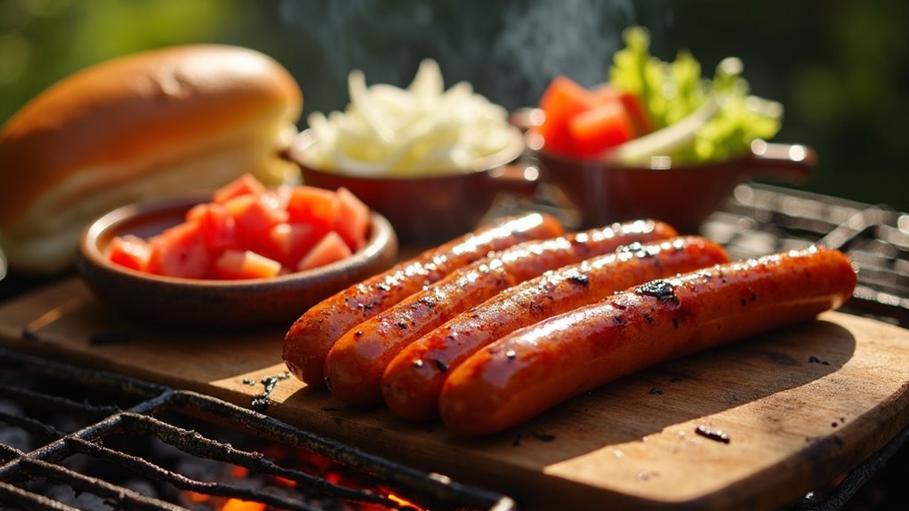 toasted buns with toppings