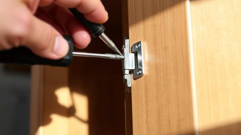 adjust cabinet hinges promptly