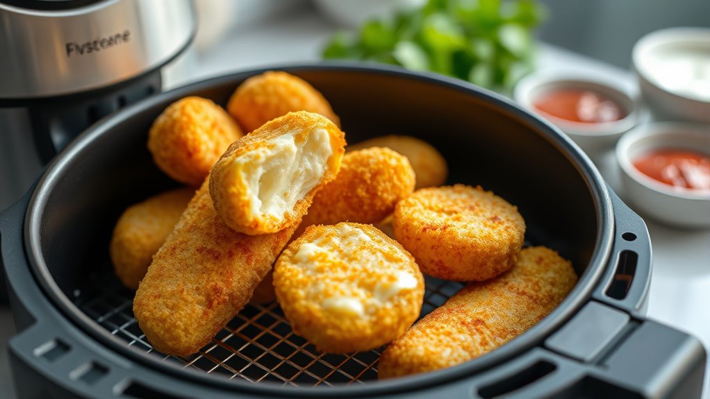 air fry mozzarella sticks