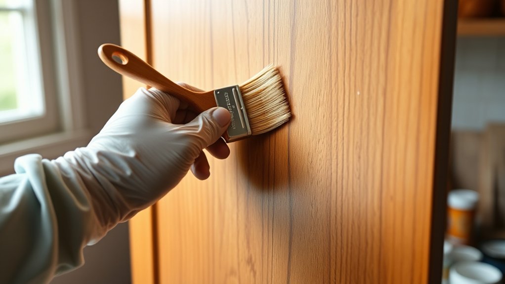 apply stain with consistency