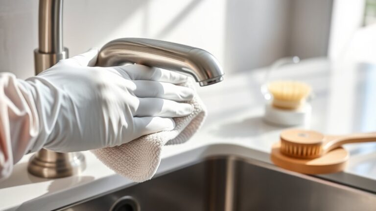 brushed nickel faucet care