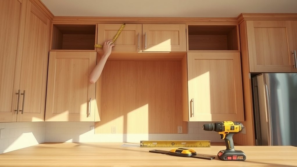 cabinet height and materials