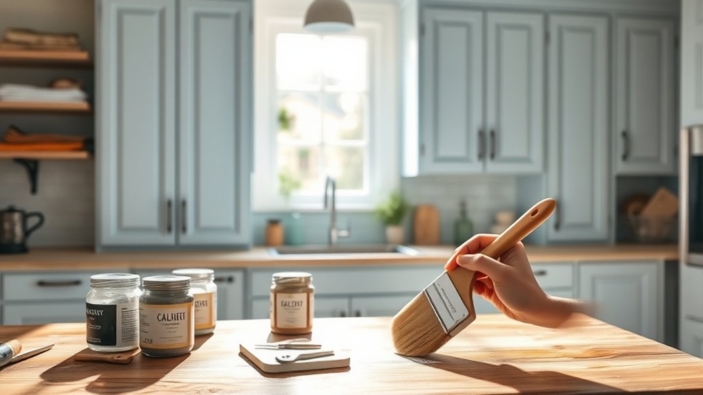 chalk paint kitchen cabinets