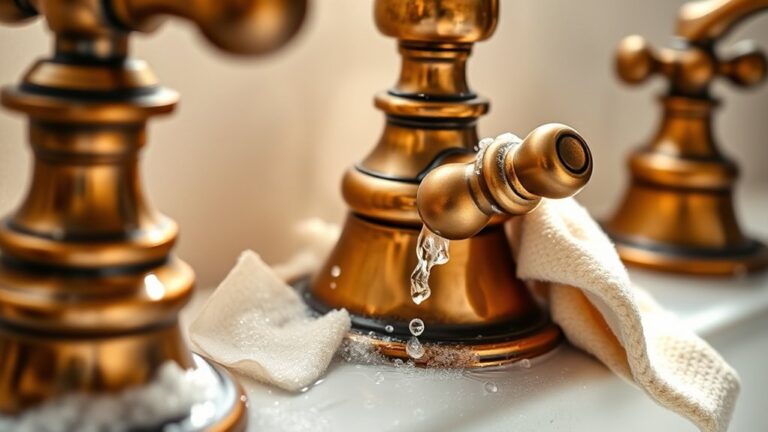 clean bronze faucets carefully