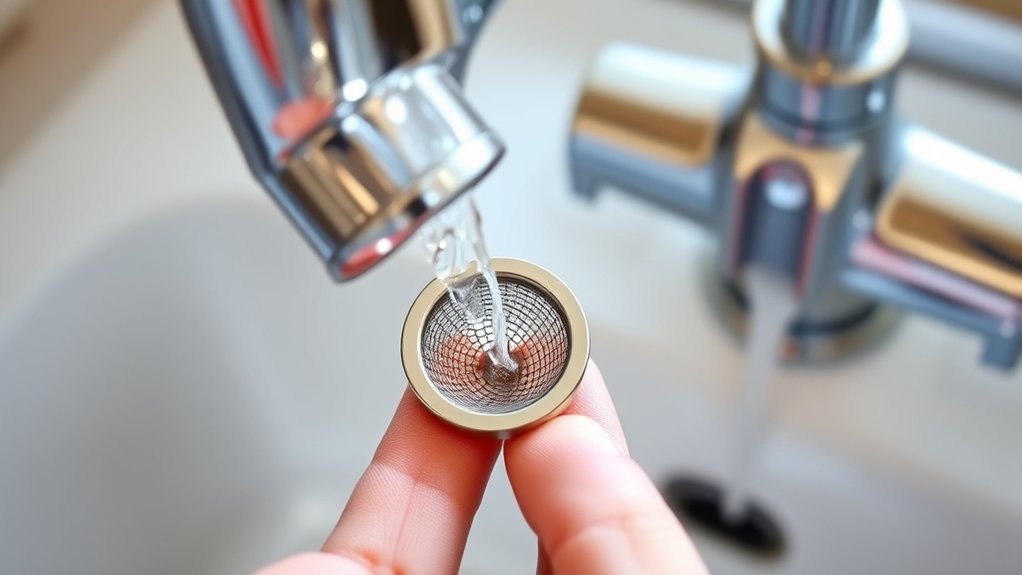 clean faucet aerator screen