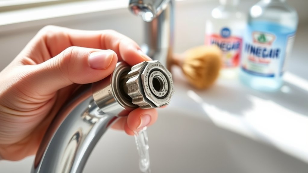 clean faucet aerator thoroughly
