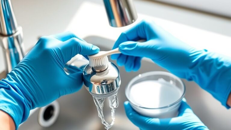 clean faucet head thoroughly