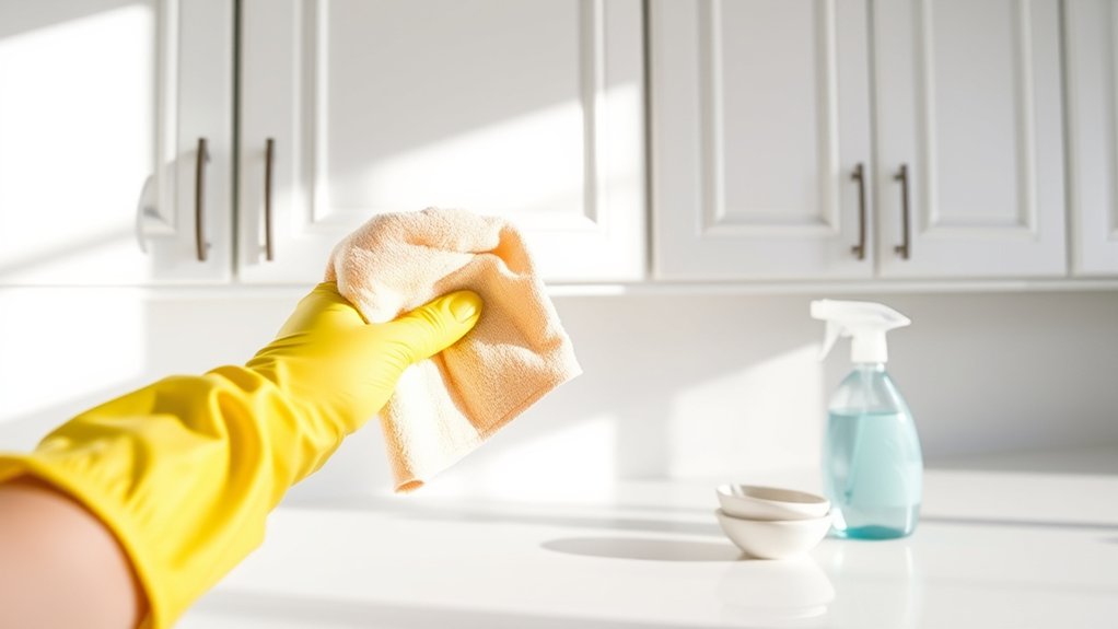 clean grease from cabinets