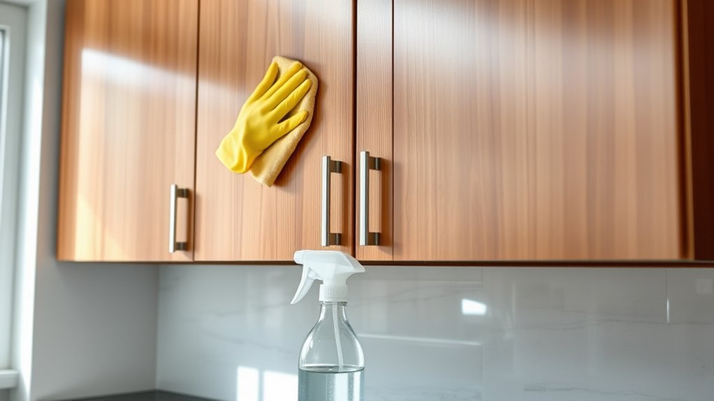 clean kitchen cabinets effectively