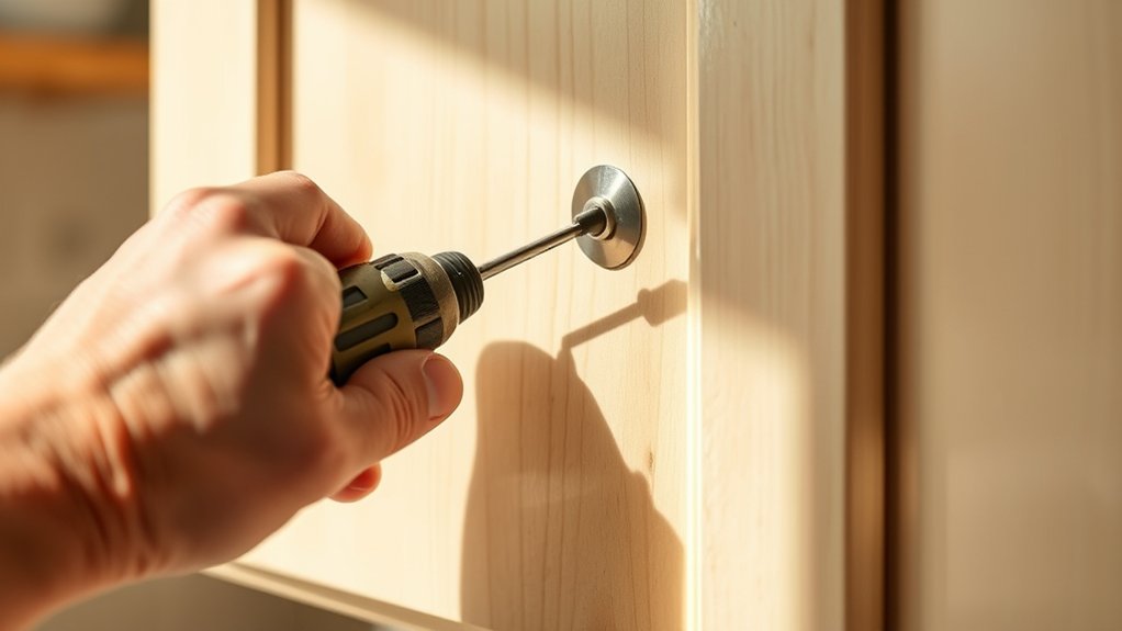 drill pilot holes carefully