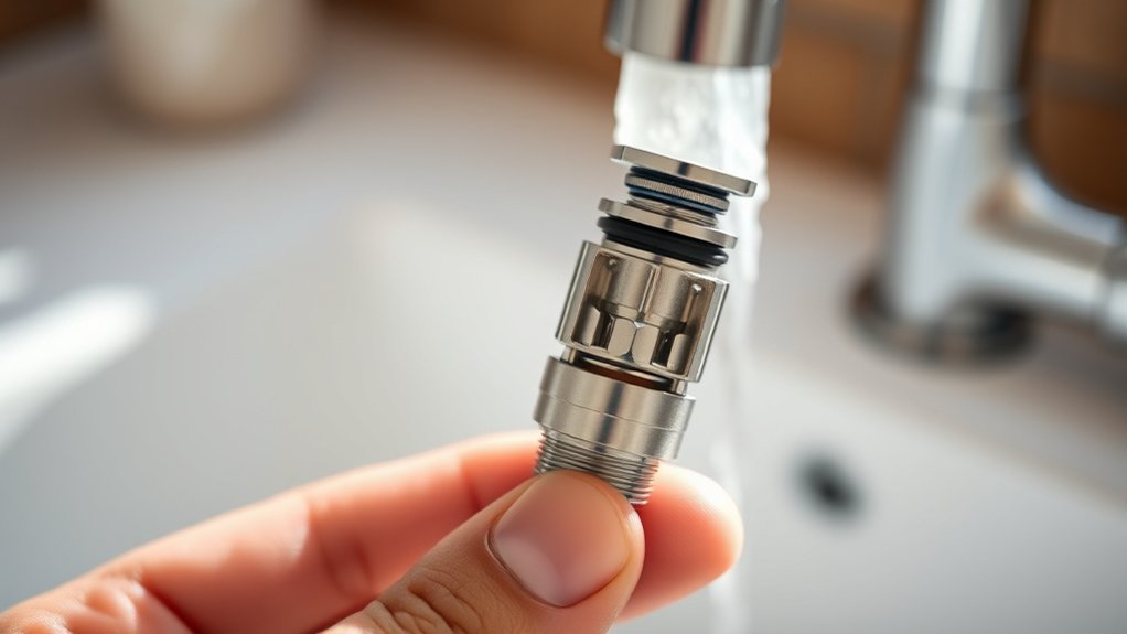 faucet cartridge regulates flow