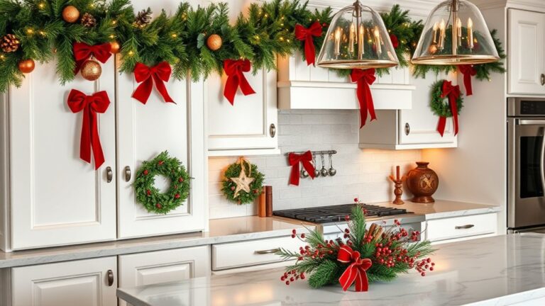 festive kitchen cabinet decor