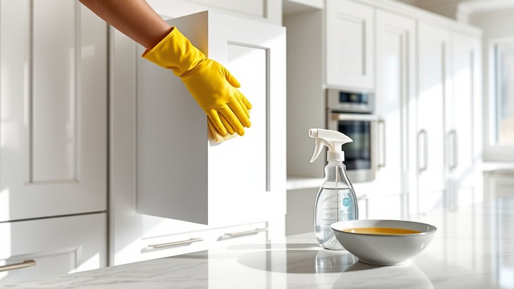 gentle cleaning for cabinets