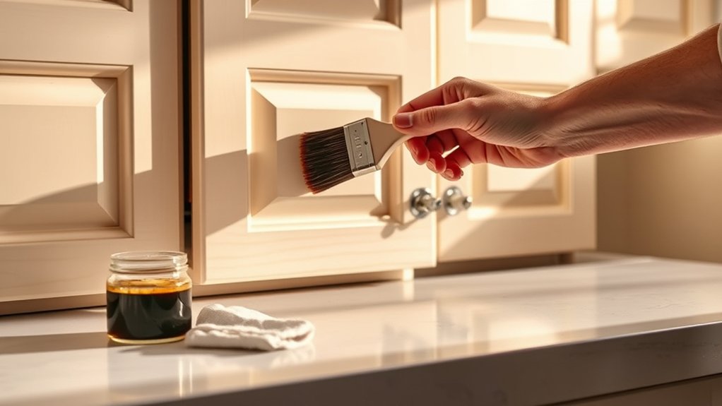glaze kitchen cabinets expertly