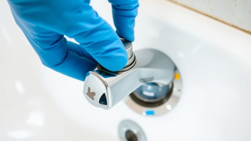 identify bathtub faucet leak