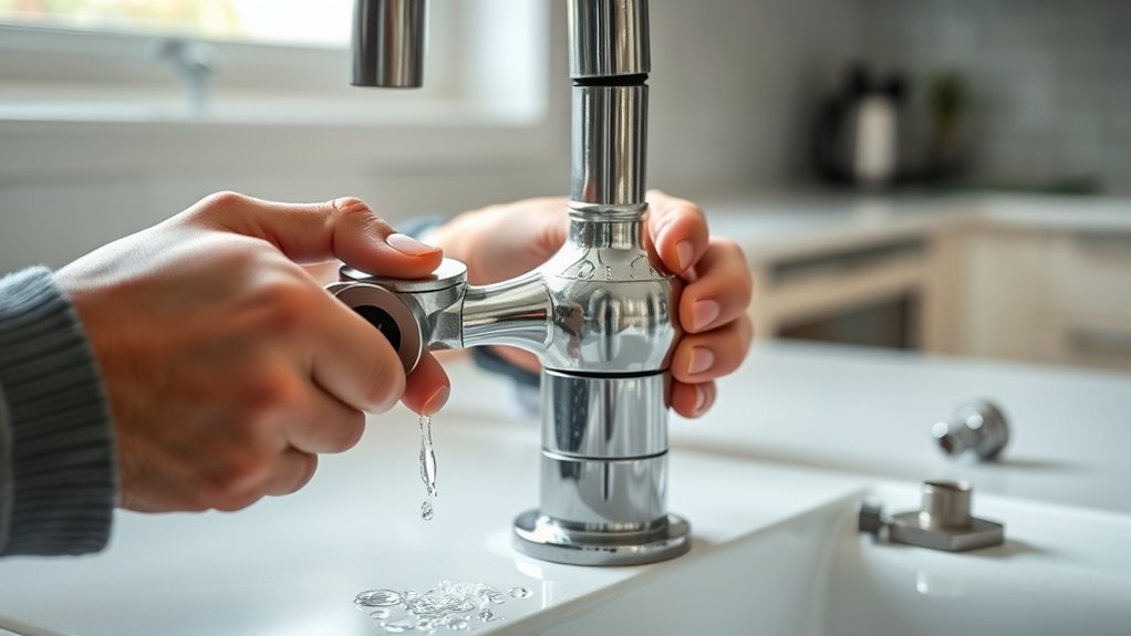 identifying kitchen faucet leaks