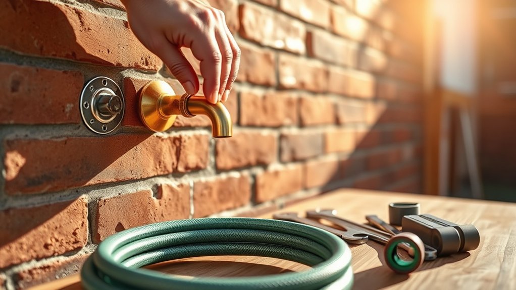 install outdoor water faucet