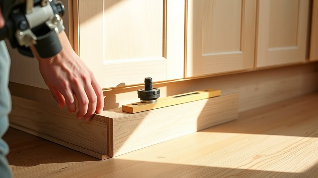 install toe kicks accurately