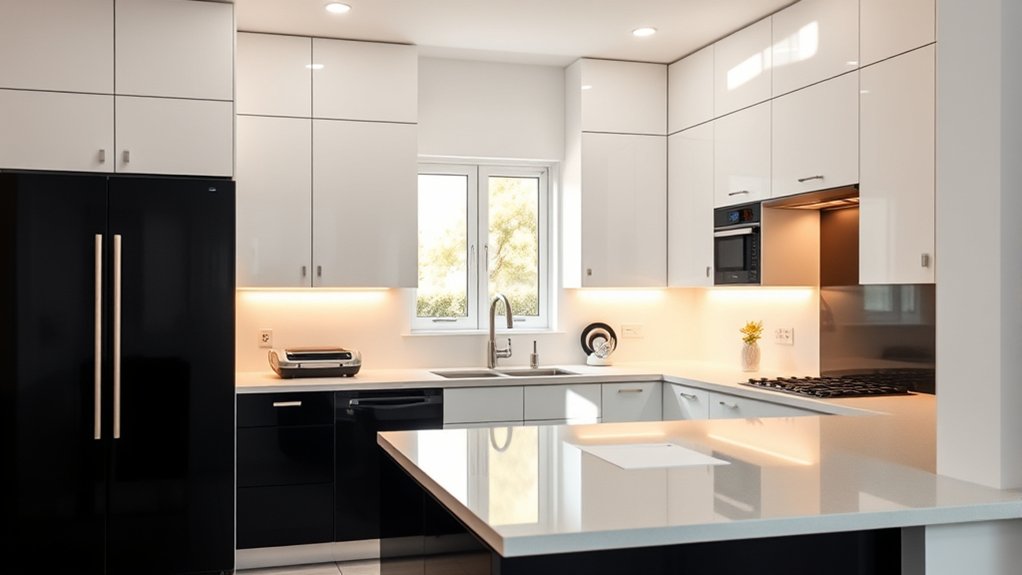 lighting influences cabinet sheen