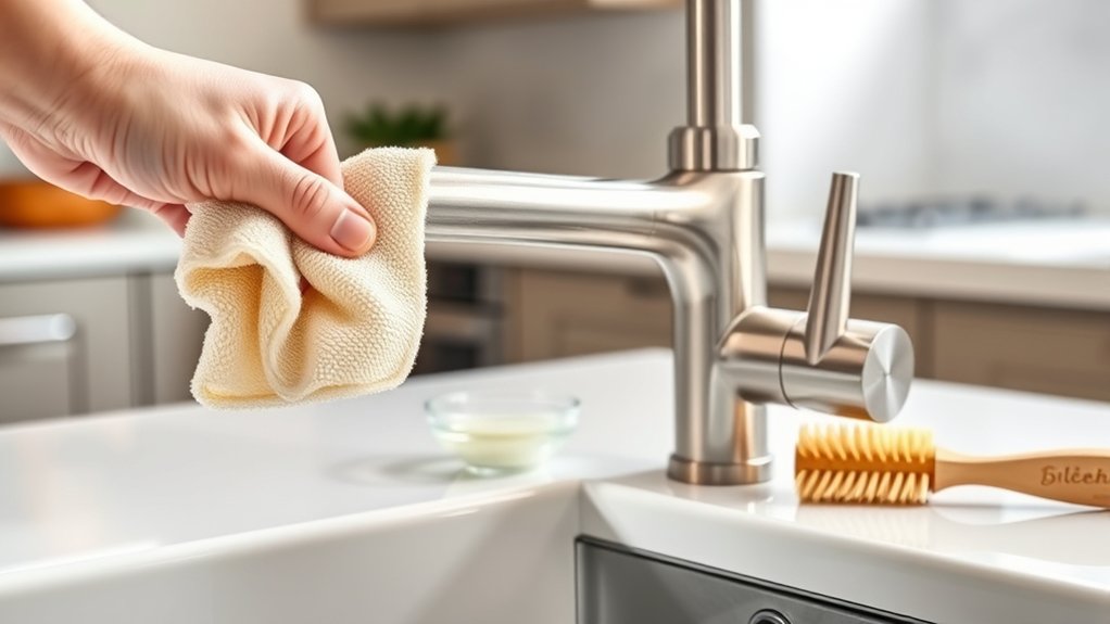 maintain brushed nickel shine