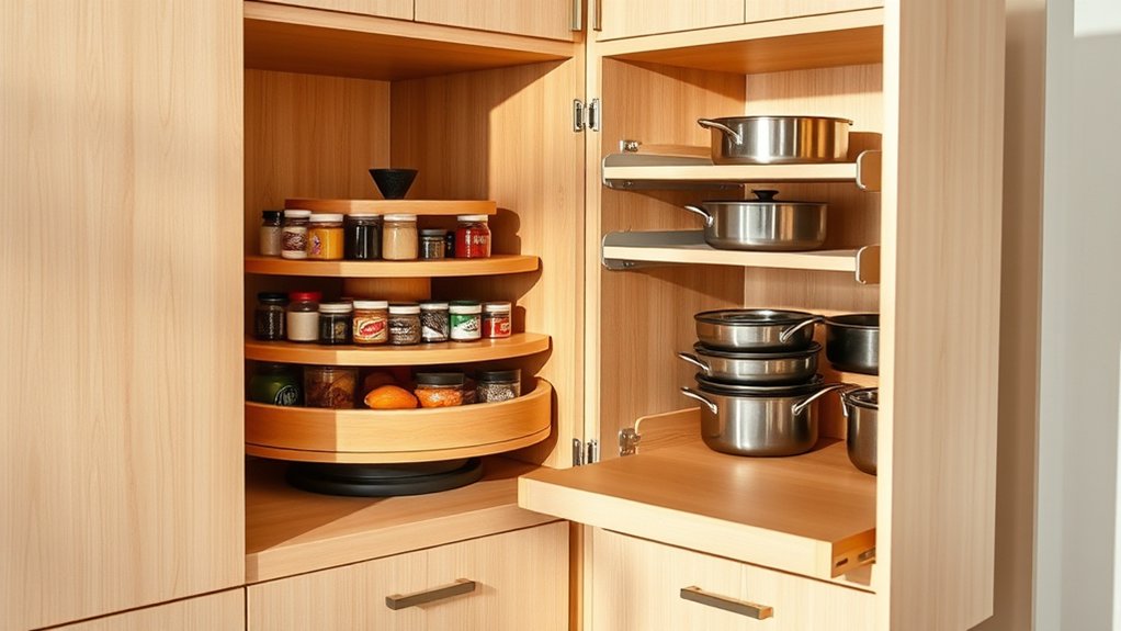 maximize corner cabinet access