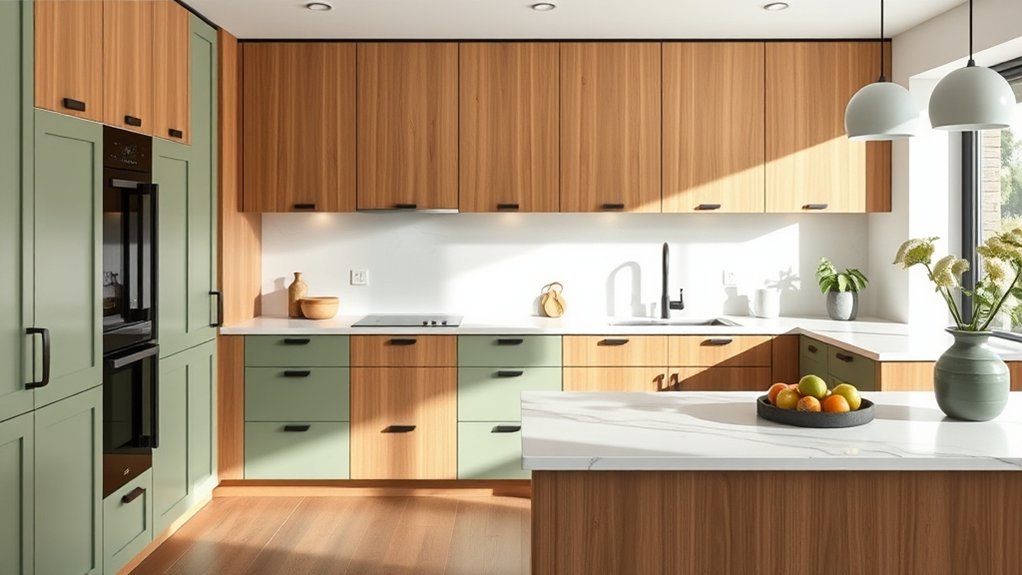 modern oak cabinet colors