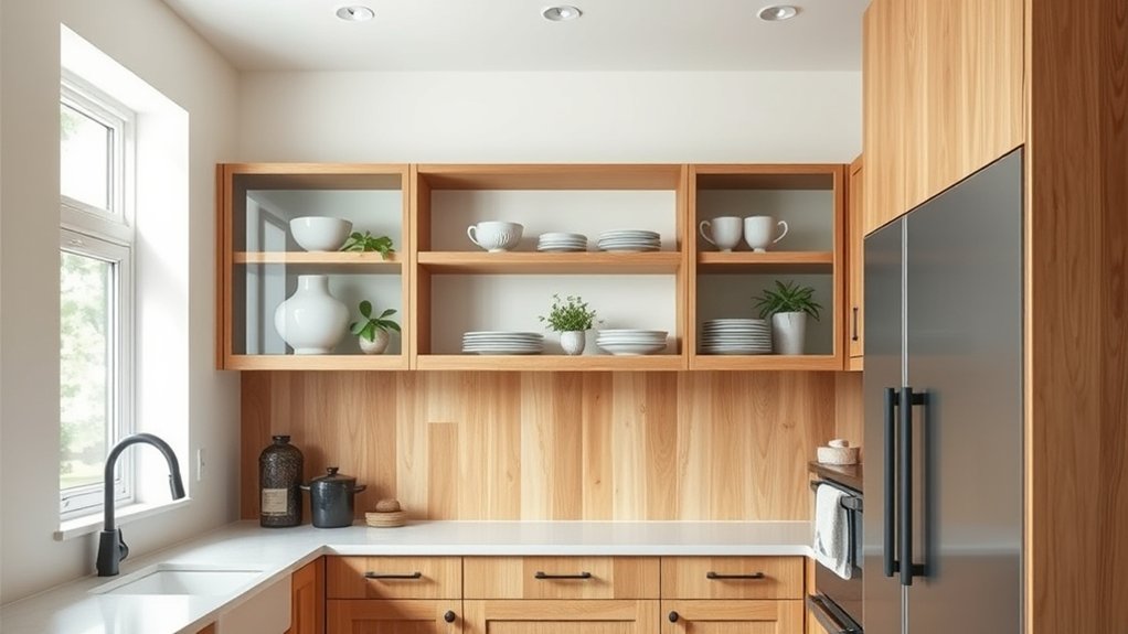 modern open shelving design