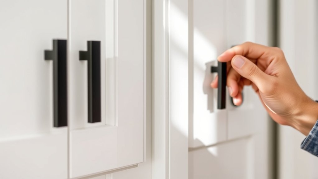 modernize kitchen cabinet hardware