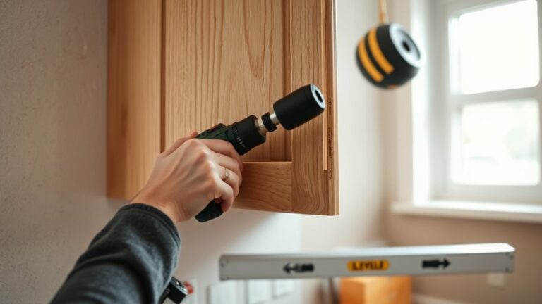 mounting kitchen cabinets securely