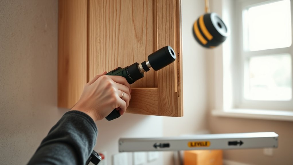 mounting kitchen cabinets securely