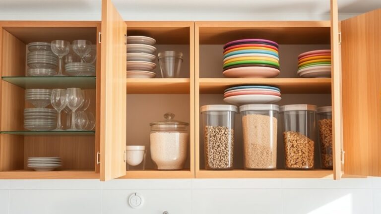 organize kitchen cabinet space