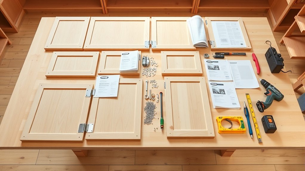 organized workspace essential tools
