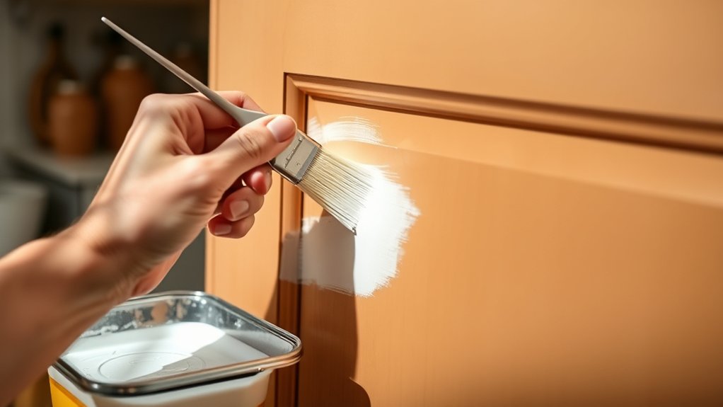 painting kitchen cabinets white